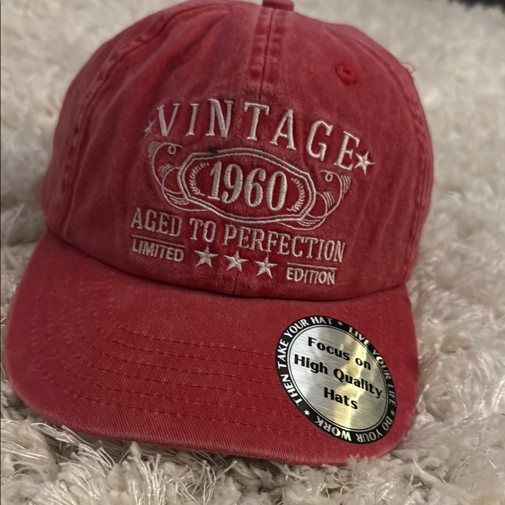 Vintage Red Baseball Cap